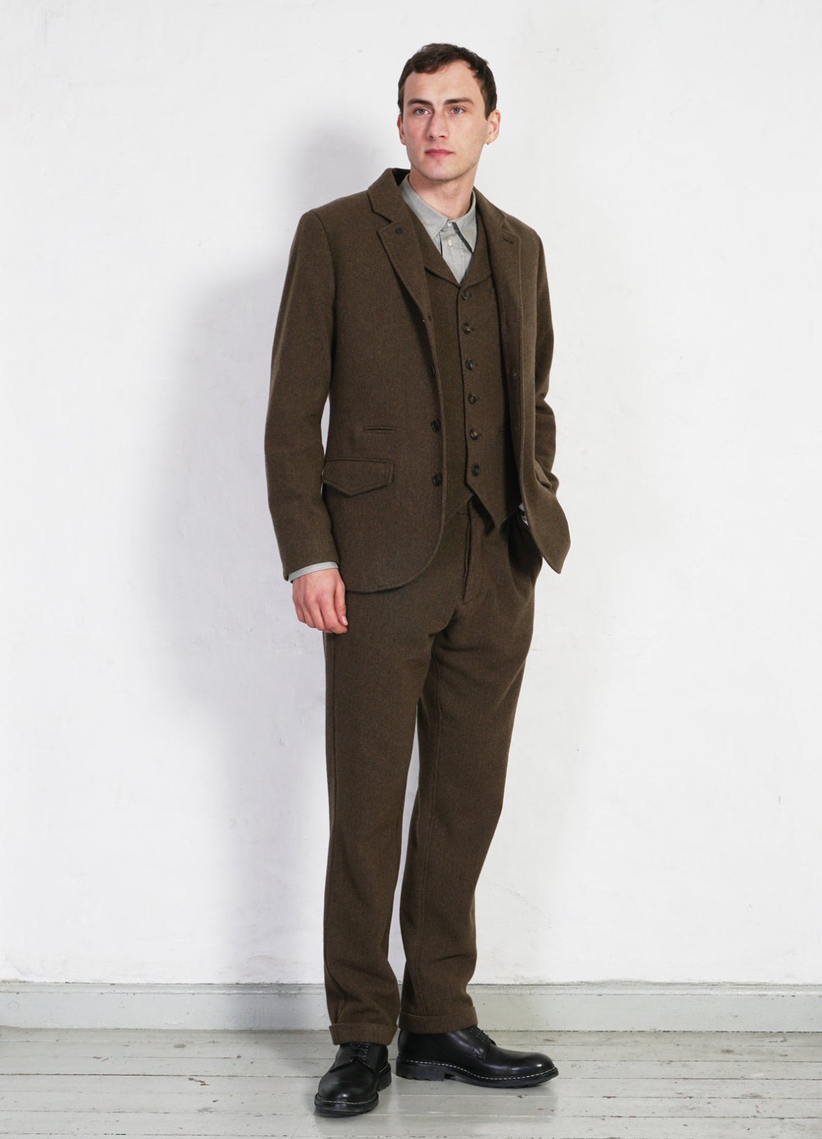 HANSEN GARMENTS - ANKER | Four Button Classic Blazer | Brown Herringbone - HANSEN Garments