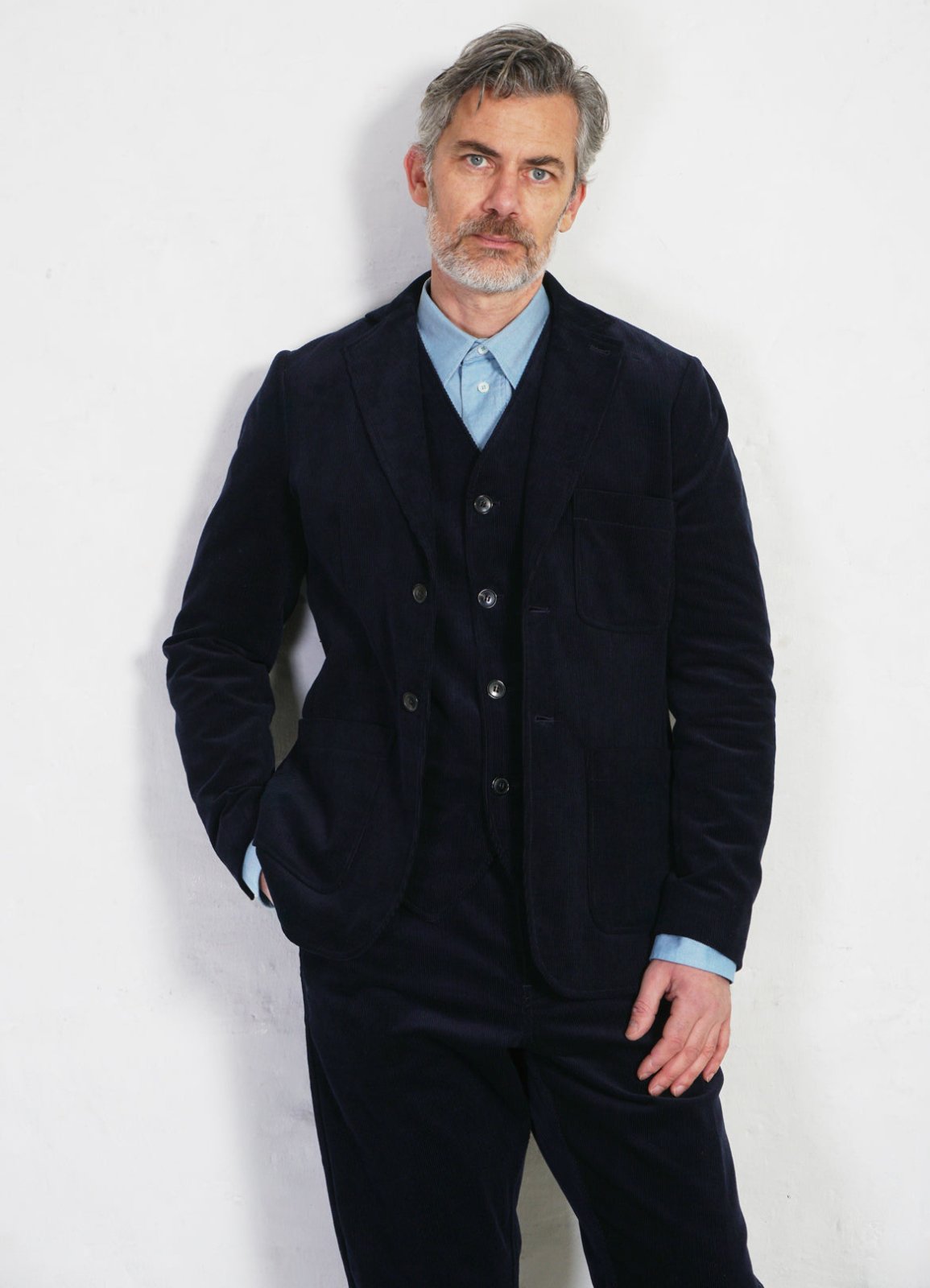 HANSEN GARMENTS - CHRIS | Classic Two Button Blazer | Fluid Navy - HANSEN Garments