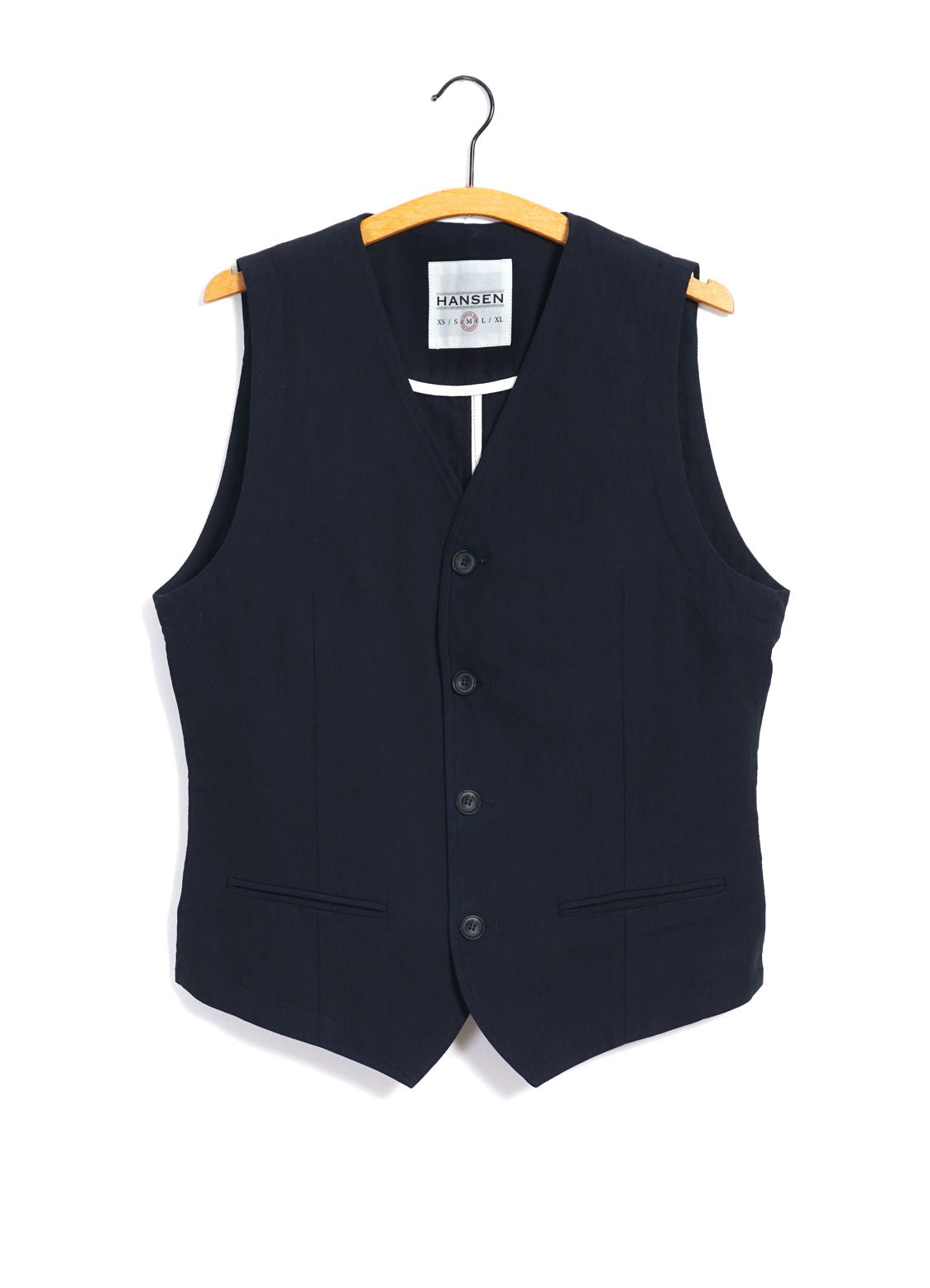 HANSEN GARMENTS - DANIEL | Classic Waistcoat | Indigo Herringbone - HANSEN Garments