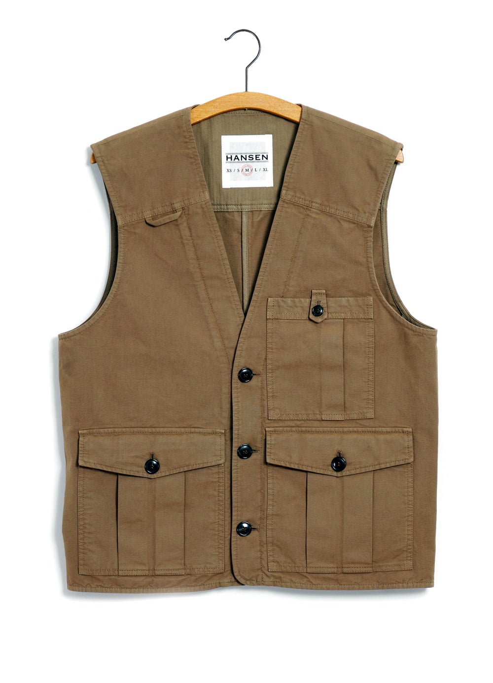 HANSEN GARMENTS - HEKTOR | Utility Vest | Khaki - HANSEN Garments