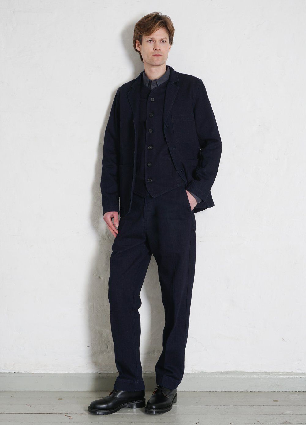 HANSEN GARMENTS - NICOLAI | Informal 3-button Blazer | Black Indigo - HANSEN Garments