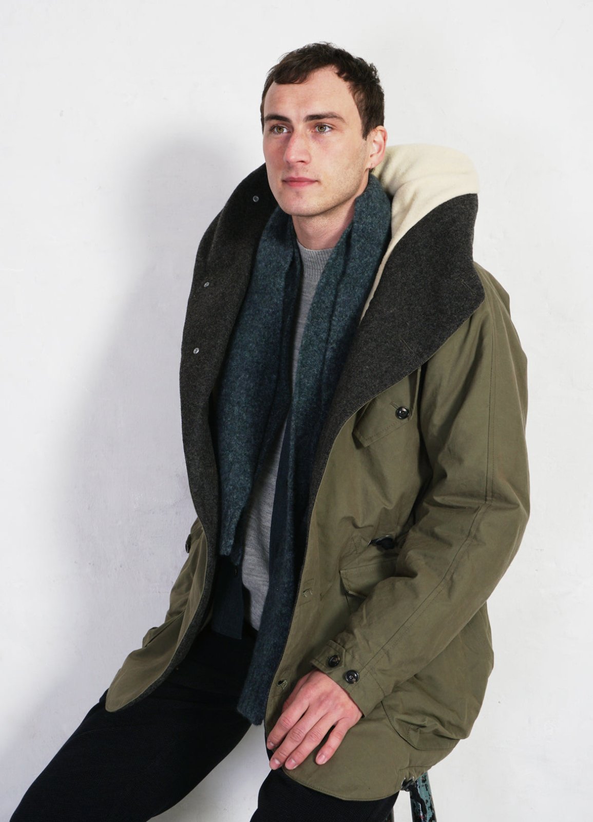 HANSEN GARMENTS - STORM | Hooded Waxed Cotton Parka | Khaki Green - HANSEN Garments